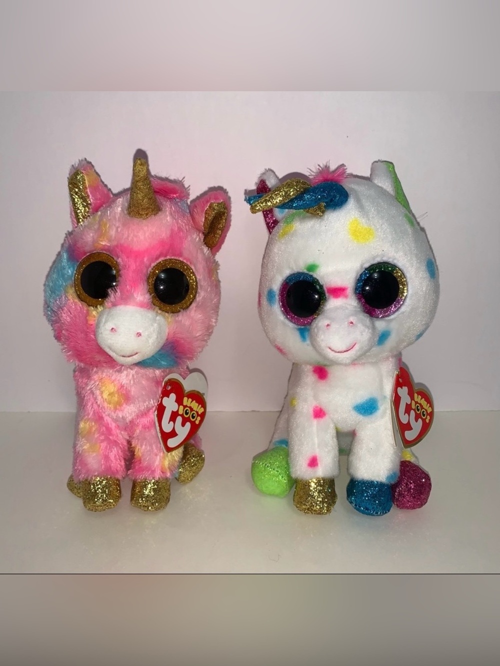 TY BEANIE BOO’S Unicorns Fantasia and Harmonie with tags plush stuffed animals